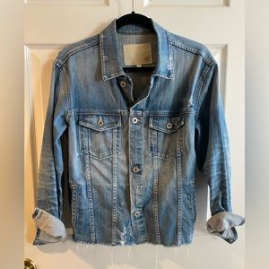 AG Jean jacket raw hem
